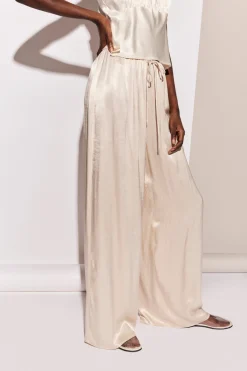 Merci Satin Pants Champagne