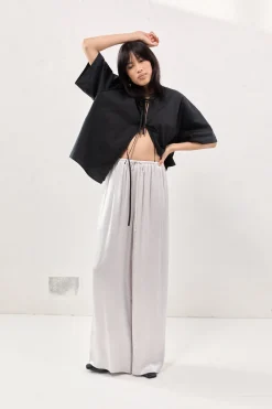 Merci Satin Pants Silver