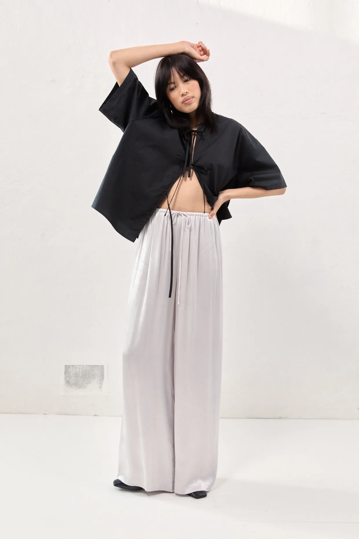 Merci Satin Pants Silver