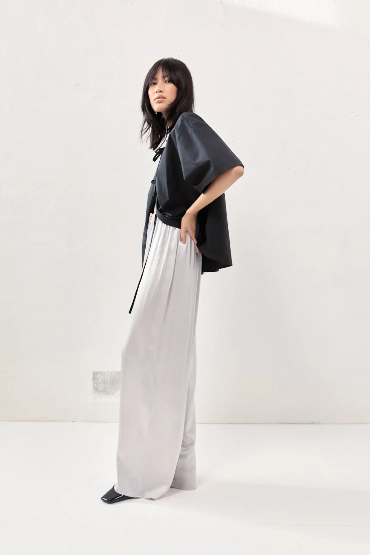 Merci Satin Pants Silver