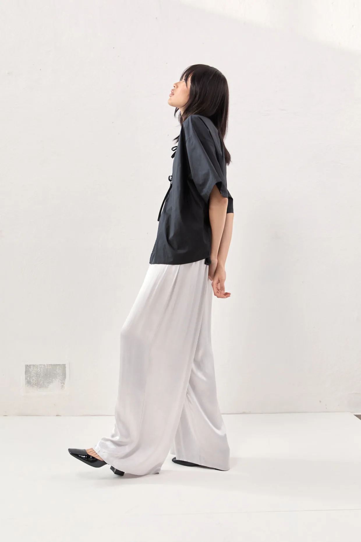 Merci Satin Pants Silver