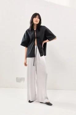 Merci Satin Pants Silver