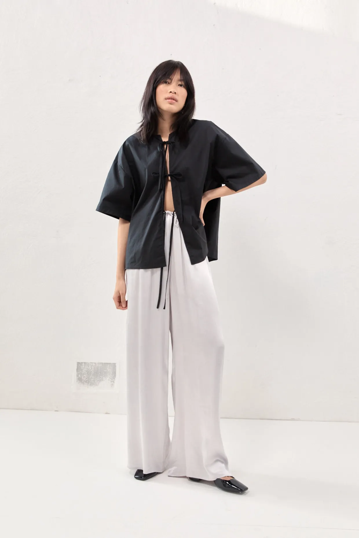 Merci Satin Pants Silver