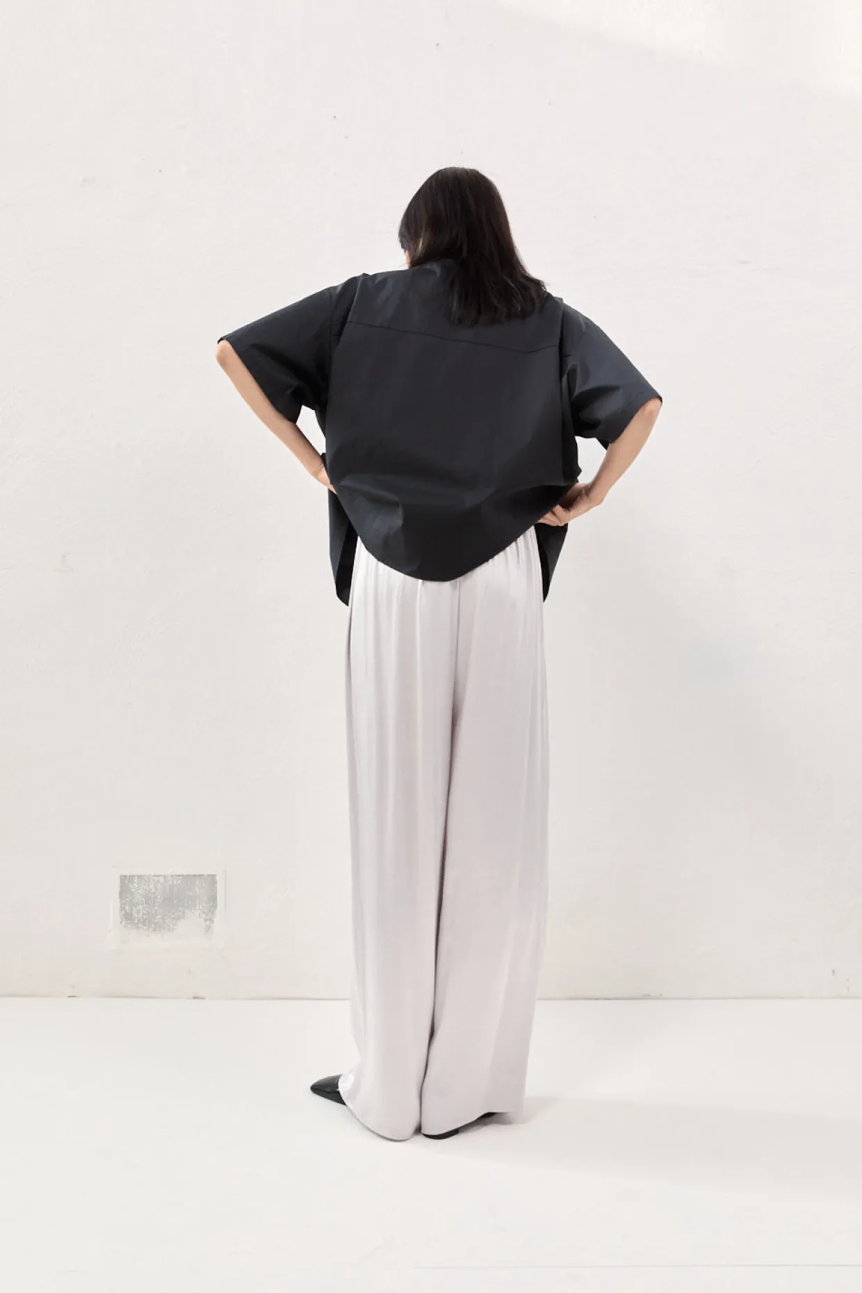 Merci Satin Pants Silver