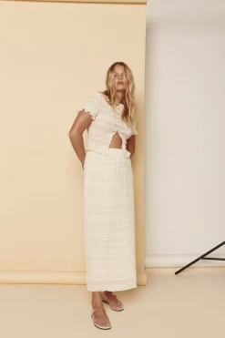 Mia Midi Skirt Cream