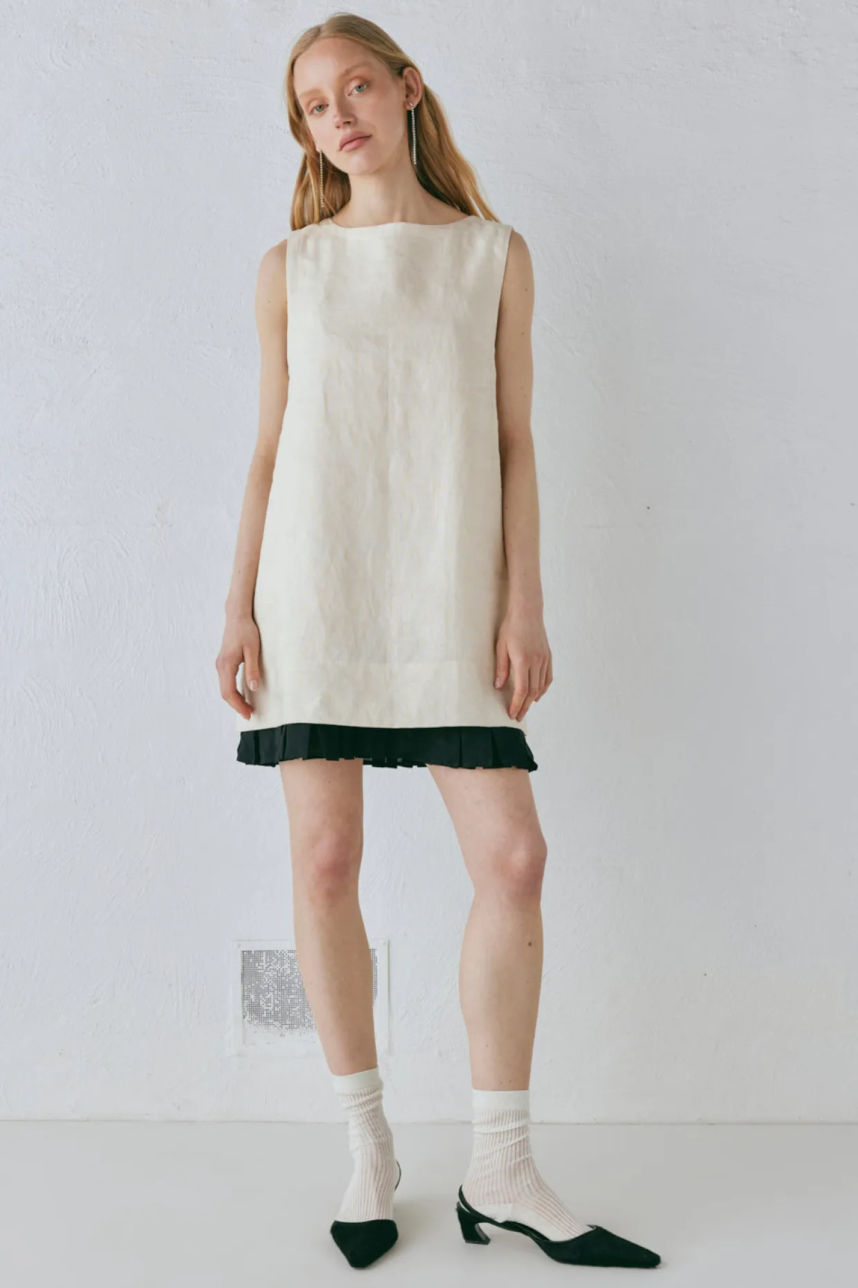 Musa Linen Mini Dress Cream