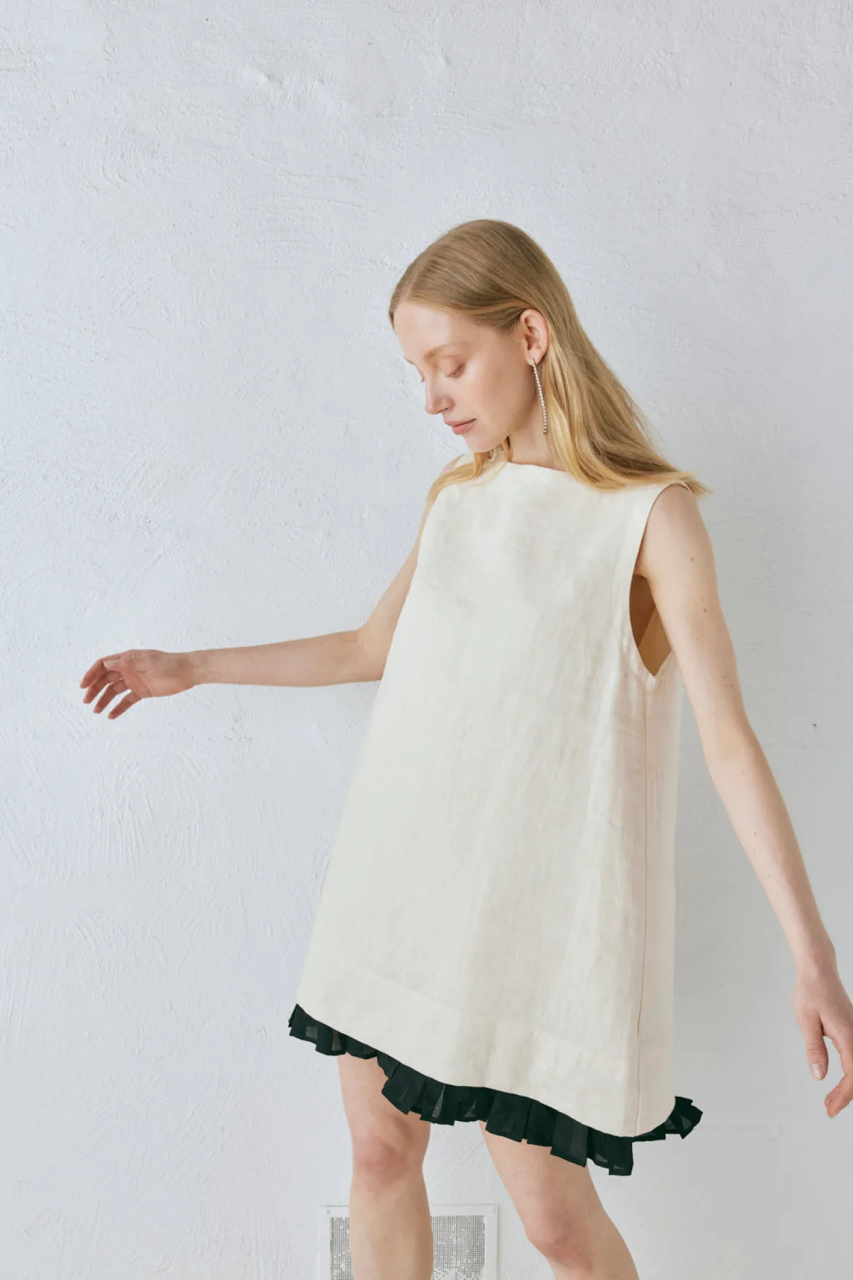 Musa Linen Mini Dress Cream