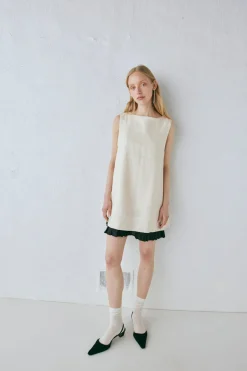 Musa Linen Mini Dress Cream
