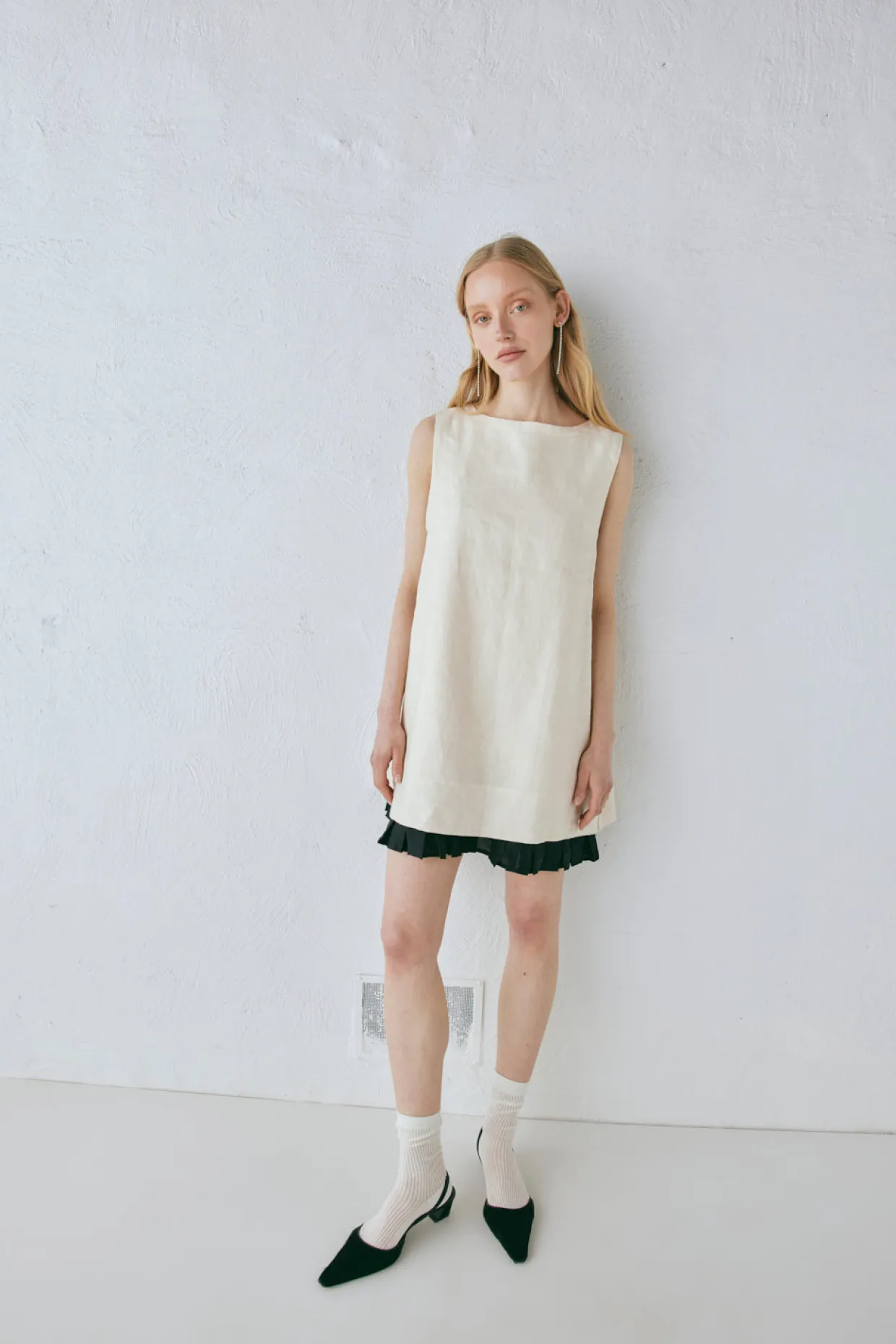 Musa Linen Mini Dress Cream