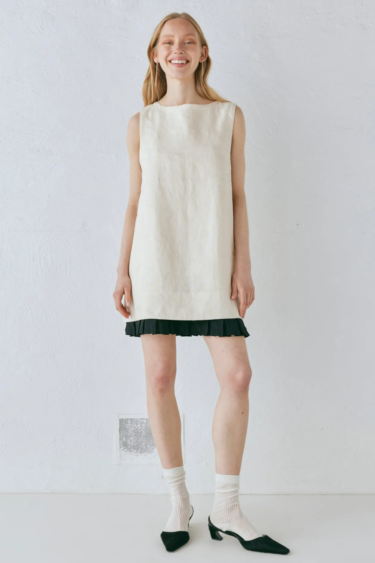 Musa Linen Mini Dress Cream
