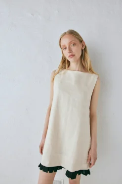 Musa Linen Mini Dress Cream