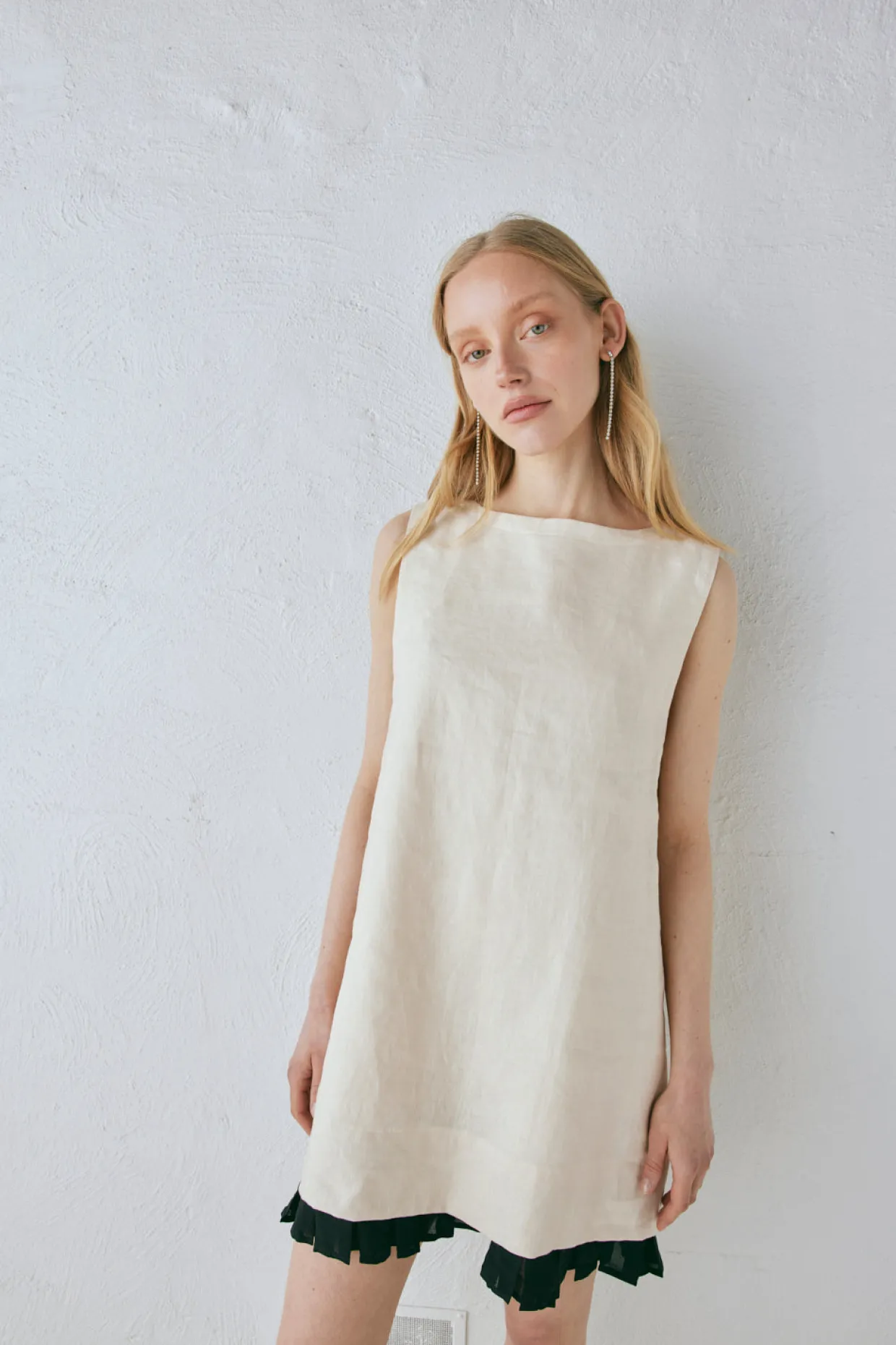 Musa Linen Mini Dress Cream