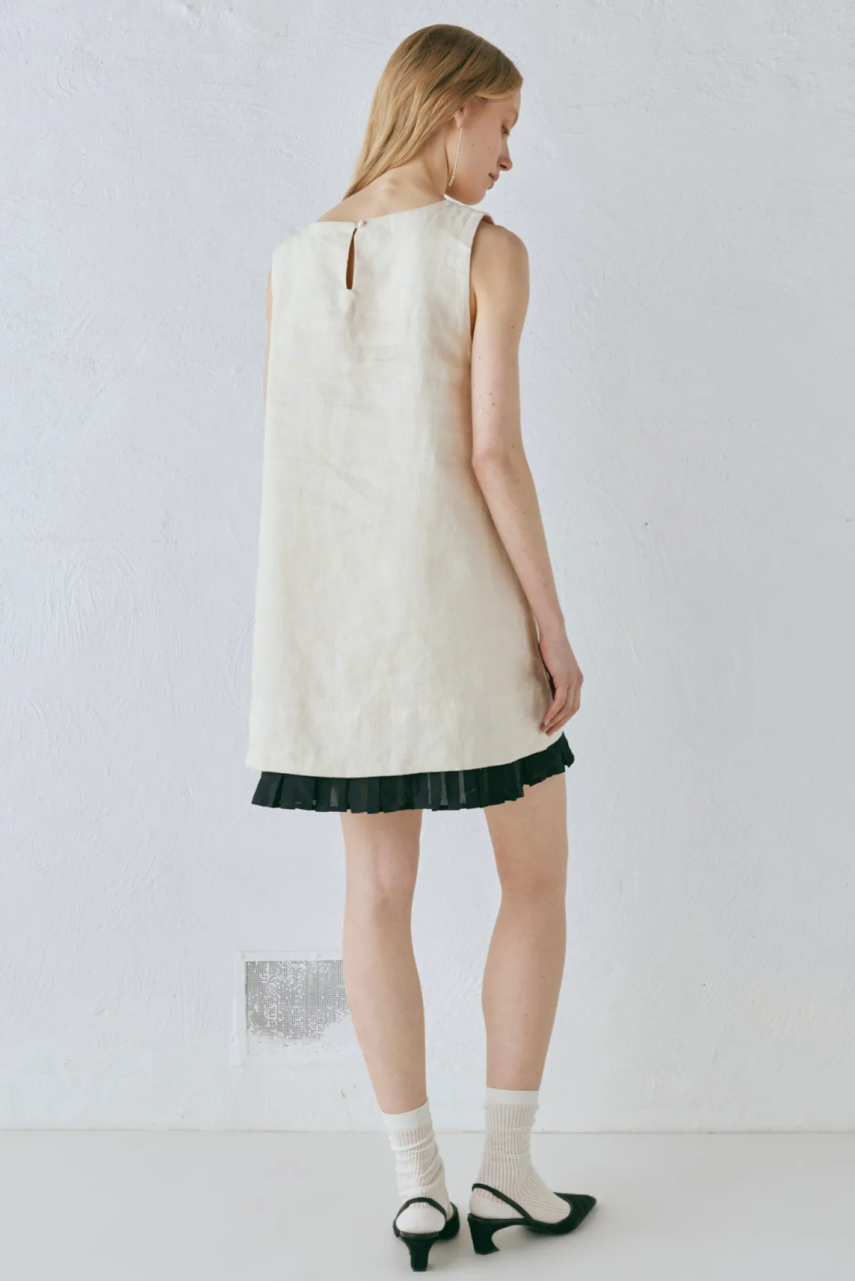 Musa Linen Mini Dress Cream