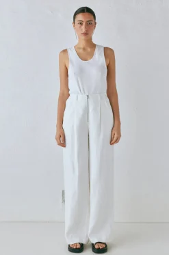 Nahna Linen Pants White