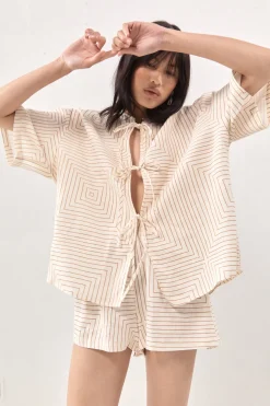 Naomi Linen Smock Top Juno