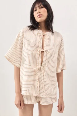 Naomi Linen Smock Top Juno