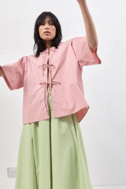 Naomi Smock Top Rose
