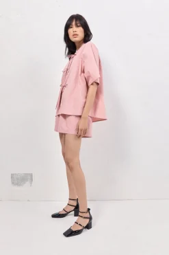 Naomi Smock Top Rose