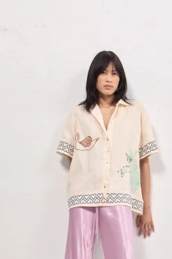 Natalia Linen Shirt Cream