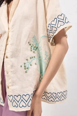 Natalia Linen Shirt Cream