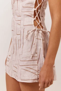 Nova Linen Mini Dress Etch