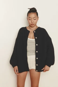 Penelope Knit Cardigan Black