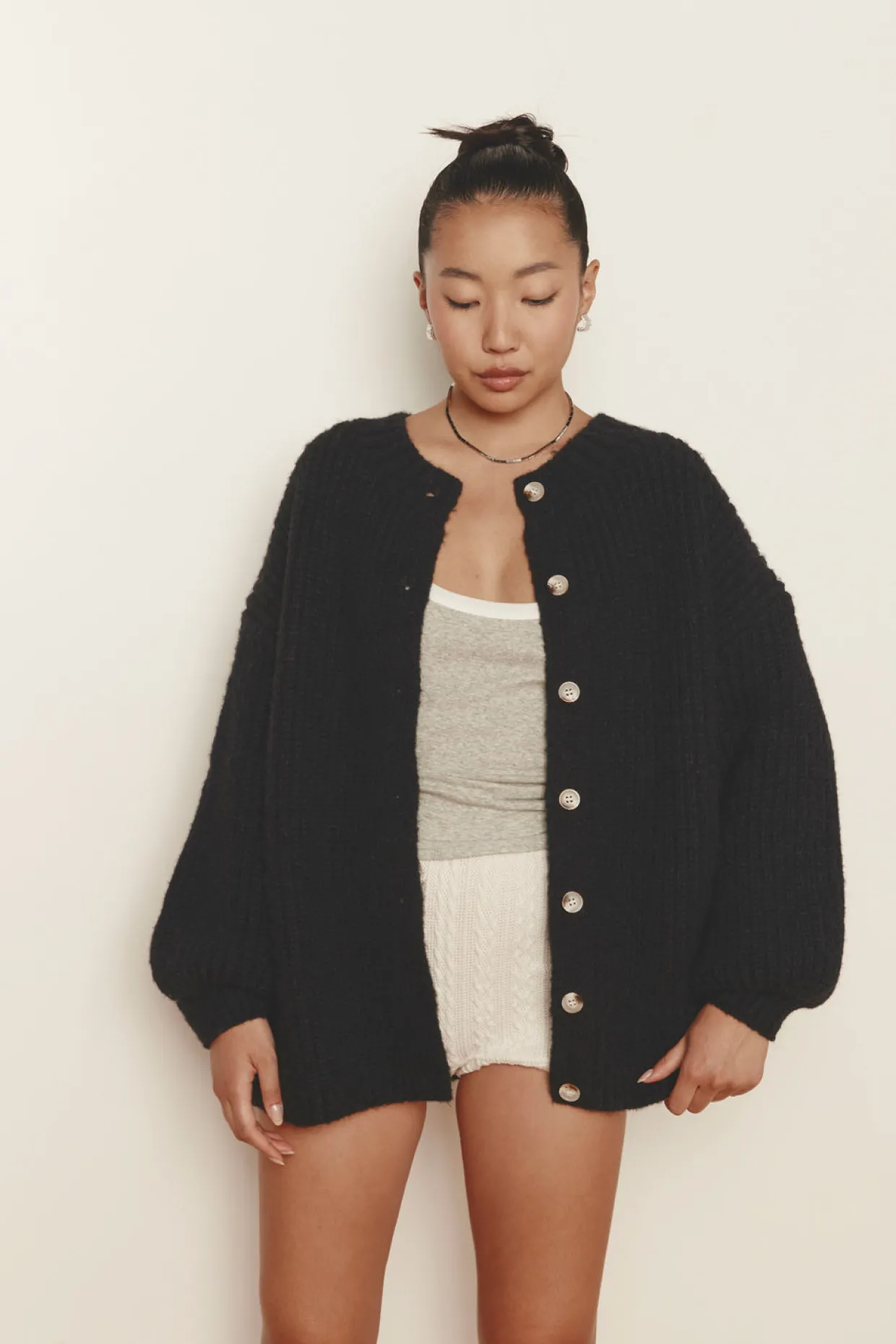 Penelope Knit Cardigan Black