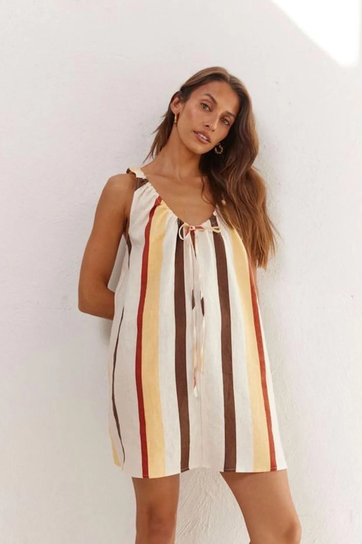 Rio Linen Mini Dress Ace