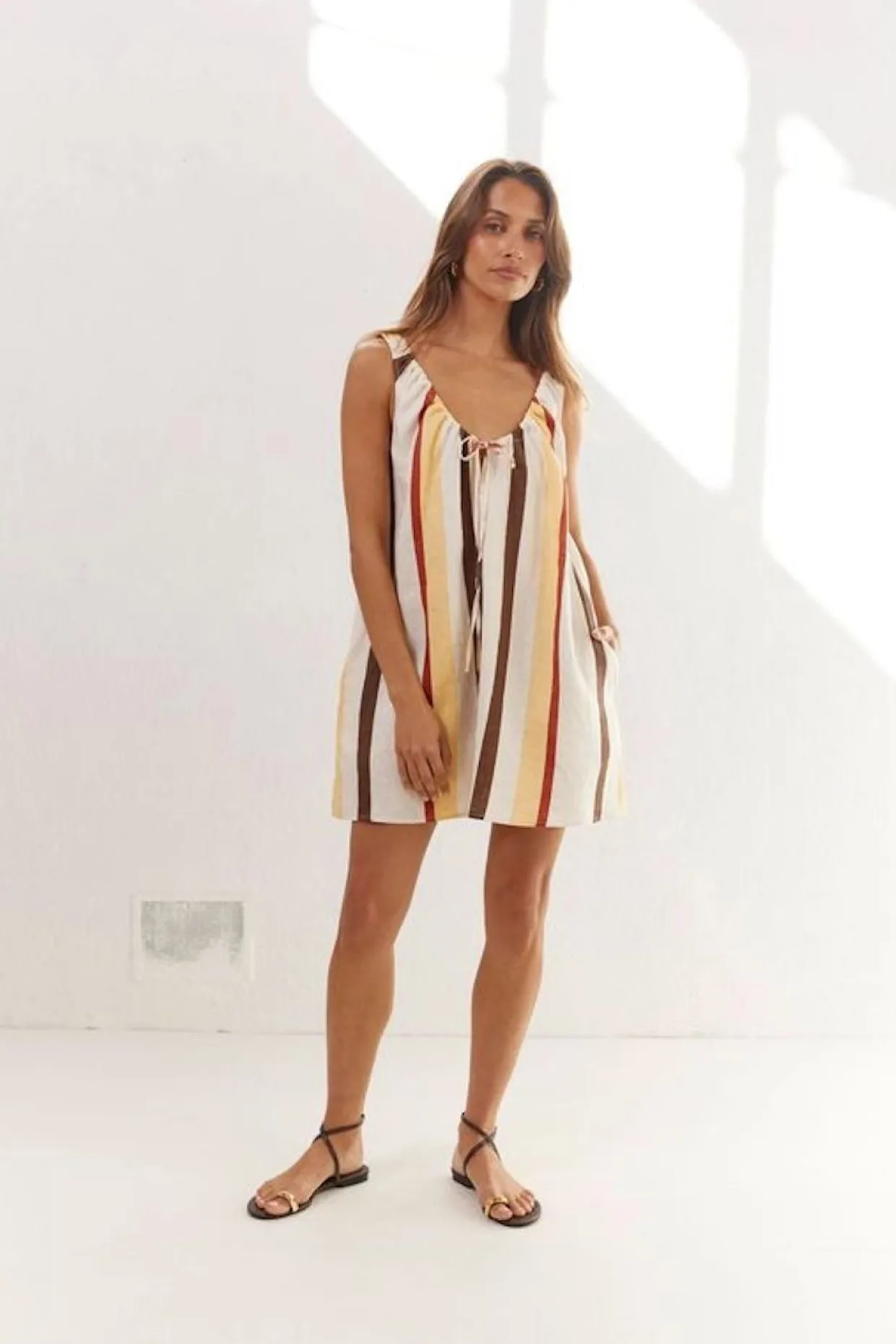 Rio Linen Mini Dress Ace