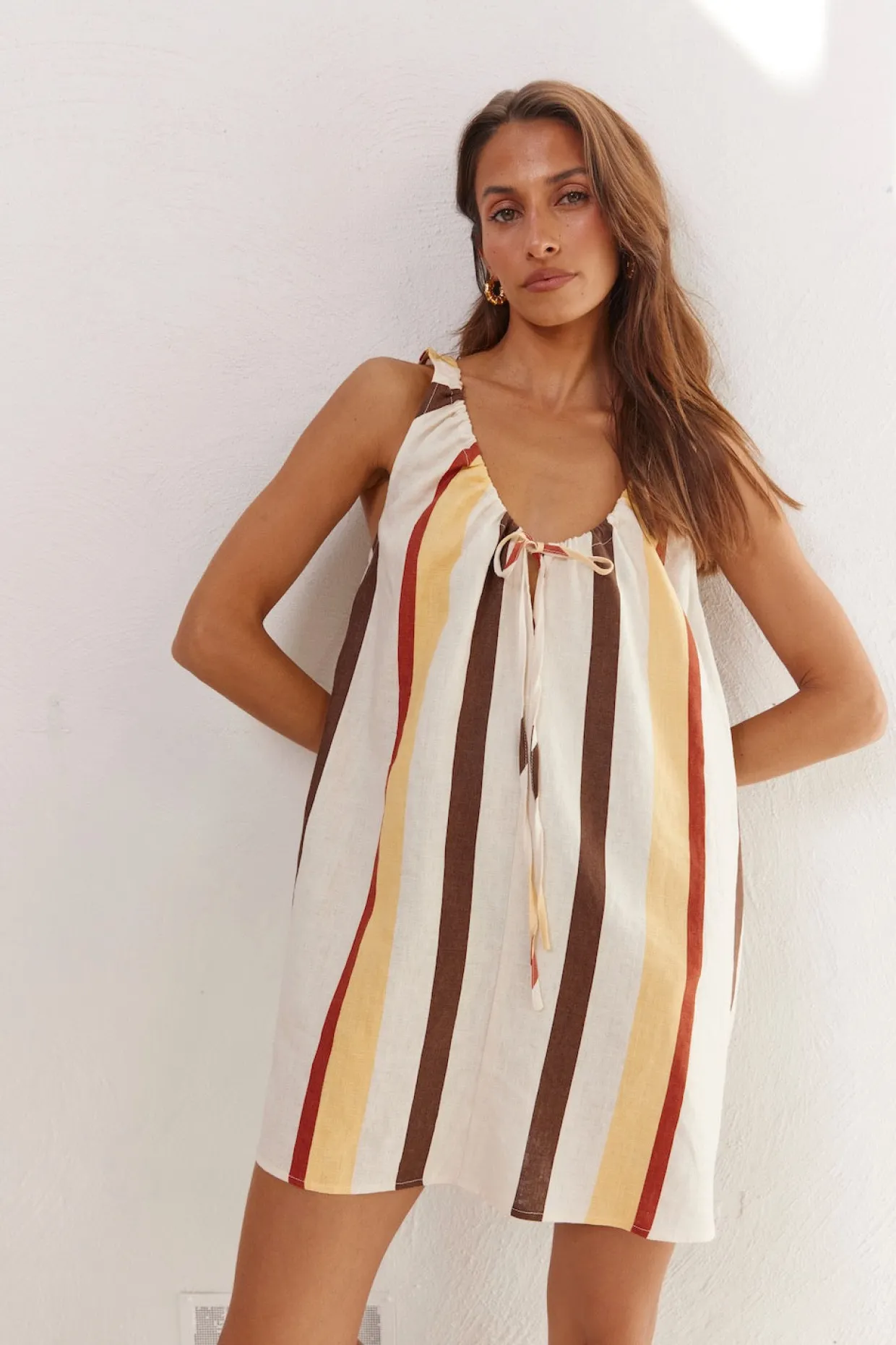 Rio Linen Mini Dress Ace