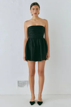 Saint Malo Linen Mini Dress Black