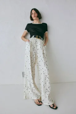 Skye Linen Pants Dot