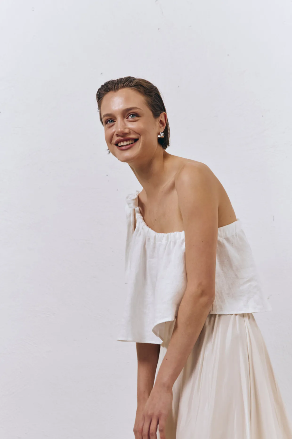 Slow Living Linen Top White