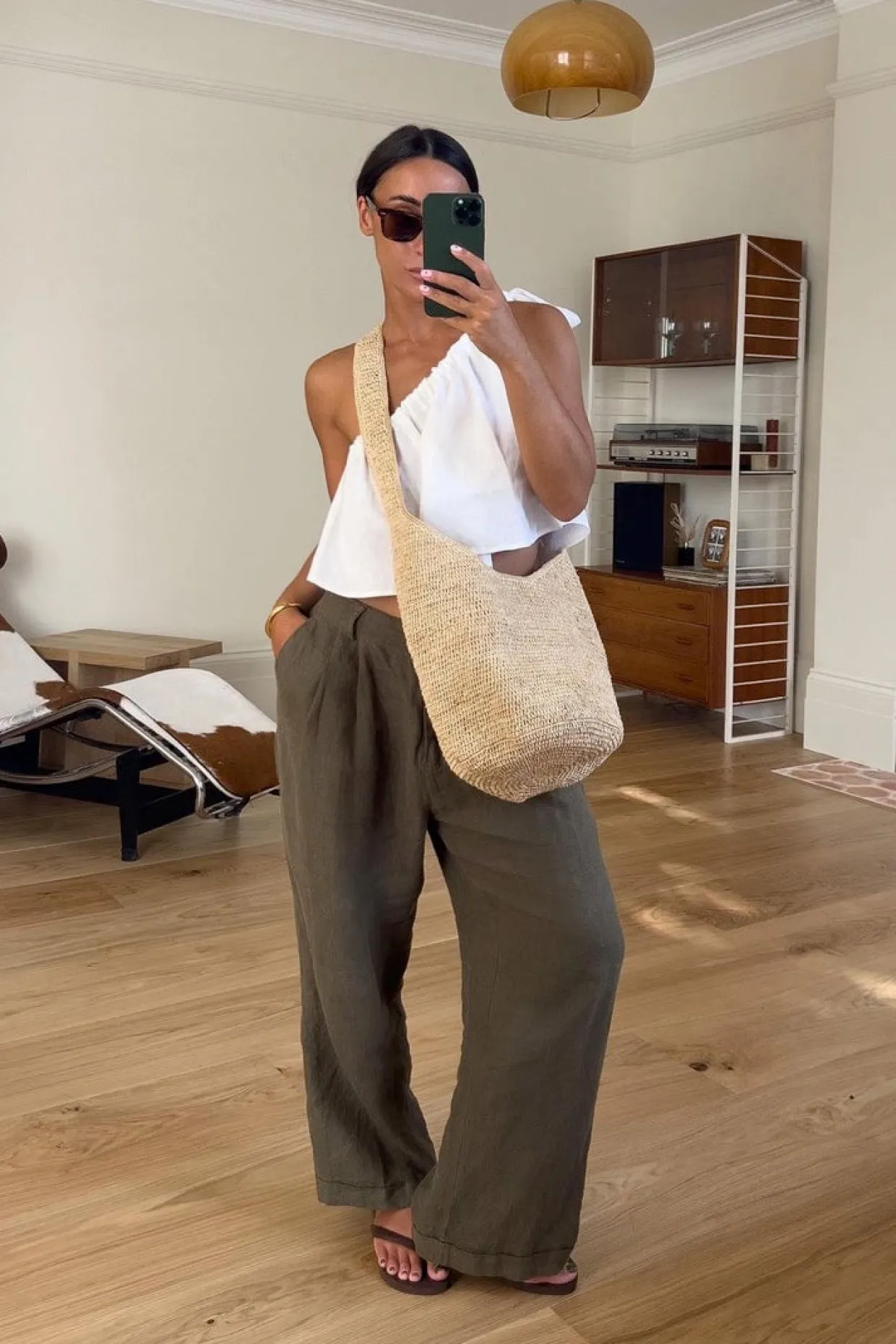 Slow Living Linen Top White