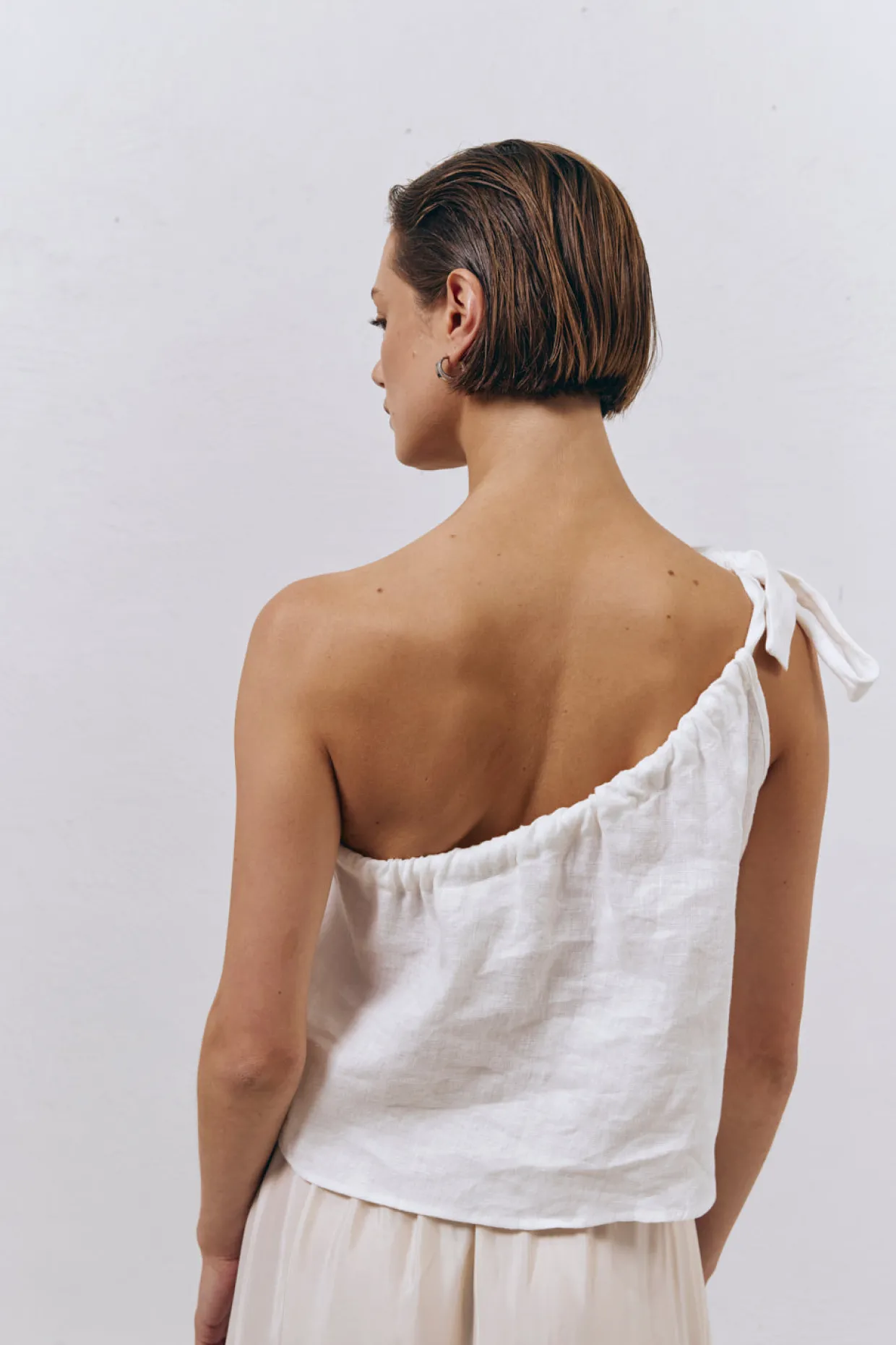 Slow Living Linen Top White