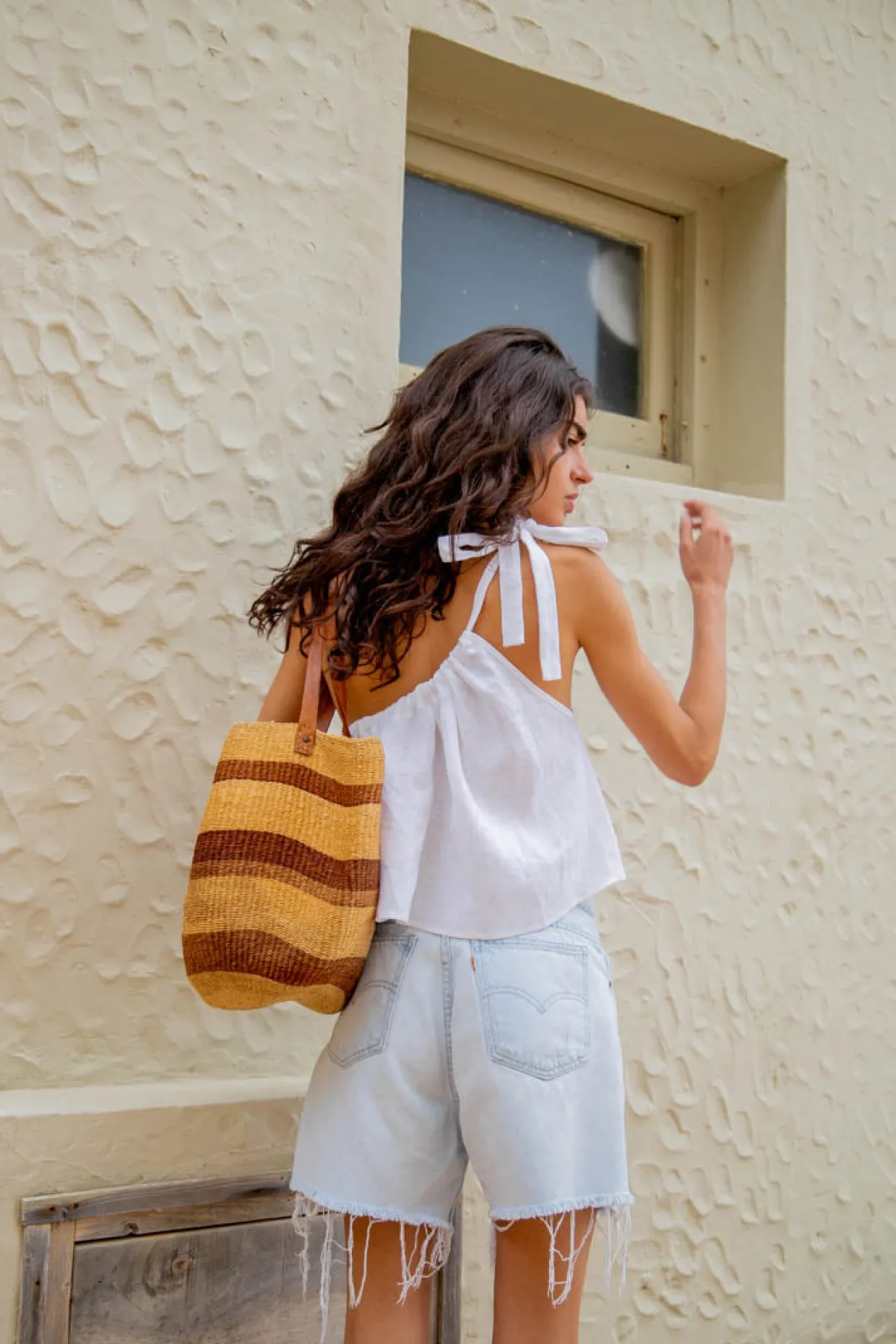 Slow Living Linen Top White