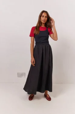 Solara Midi Skirt Black