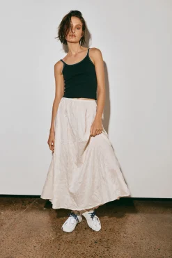 Solara Midi Skirt Cream