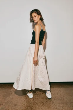 Solara Midi Skirt Cream