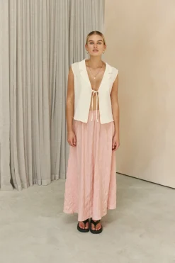 Solara Midi Skirt Pink