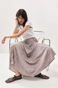 Solara Midi Skirt Smoke
