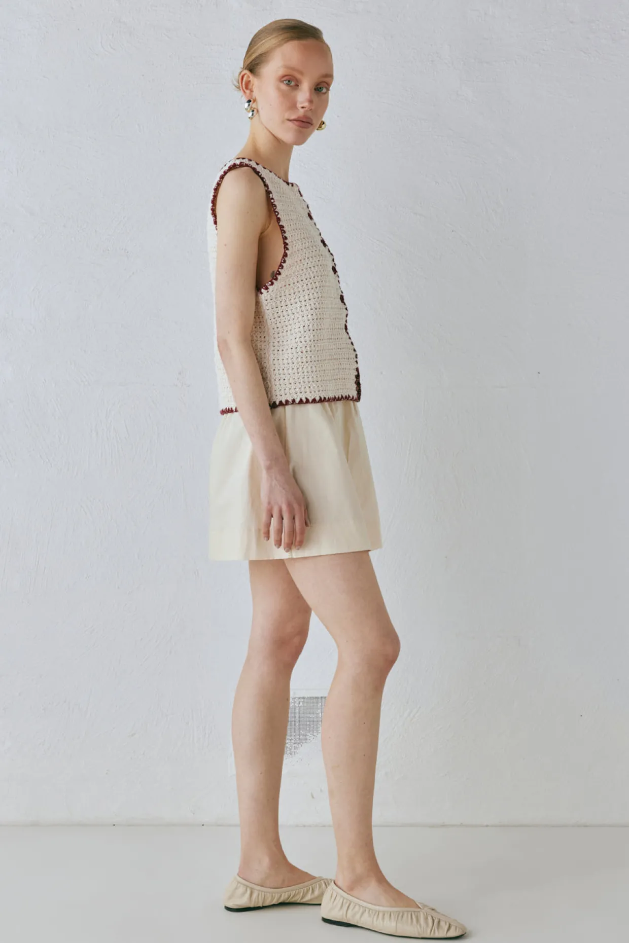 Stella Knit Vest Cream