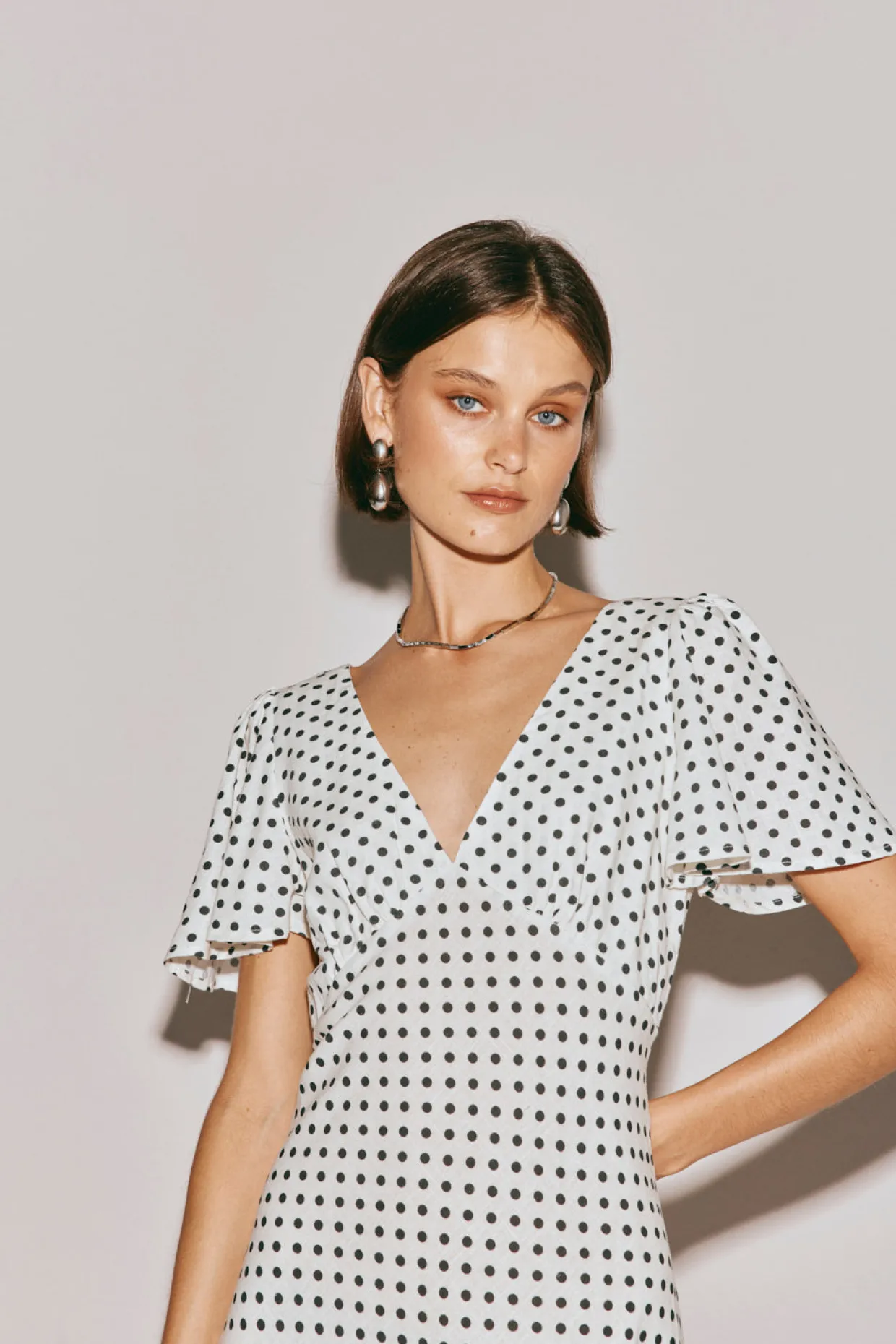 Summer Nostalgia Bias Cut Midi Dress White