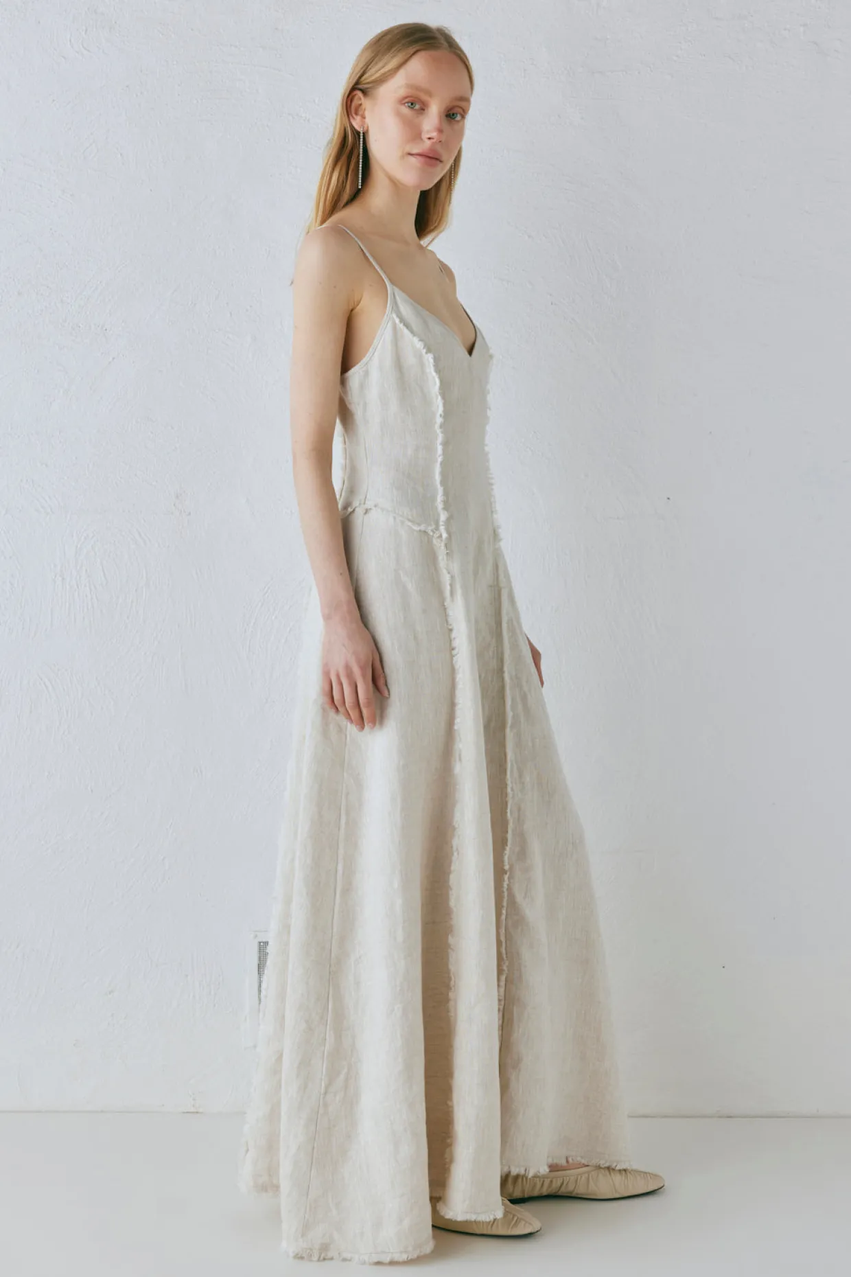 Thea Linen Maxi Dress Natural