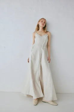Thea Linen Maxi Dress Natural