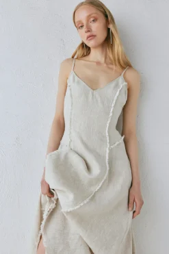 Thea Linen Maxi Dress Natural