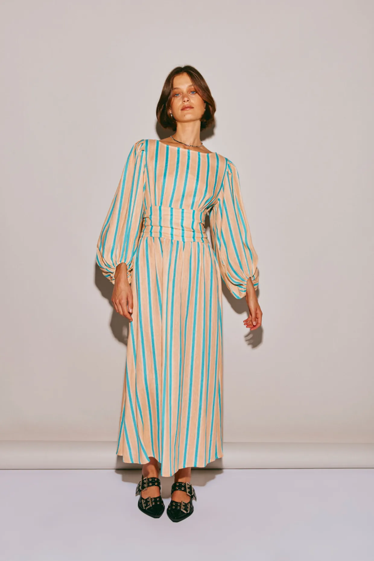 Tularosa Linen Midi Dress Spritz