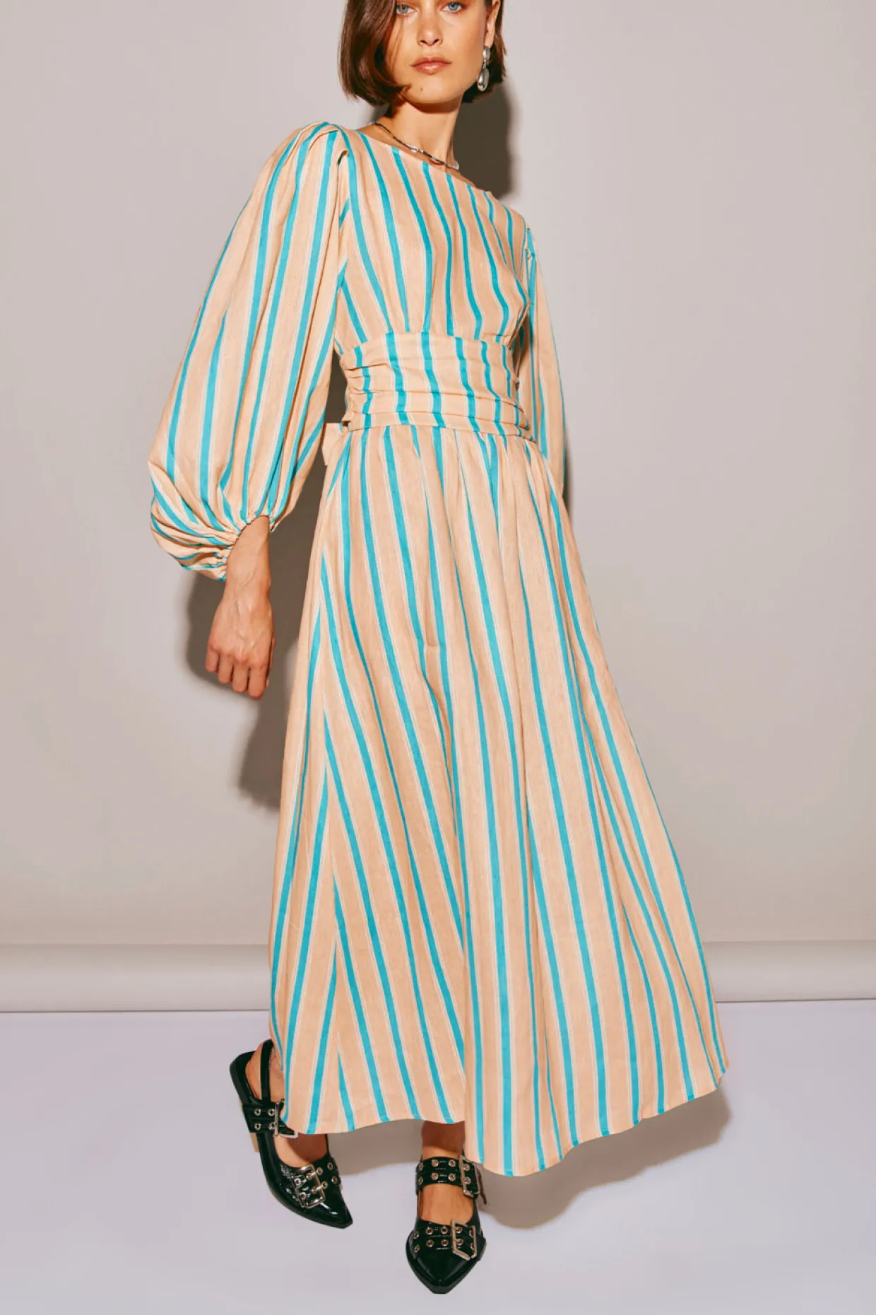 Tularosa Linen Midi Dress Spritz