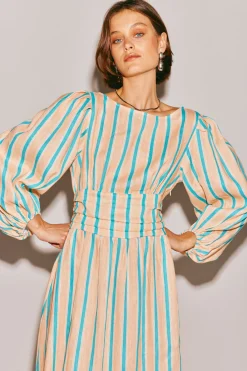 Tularosa Linen Midi Dress Spritz