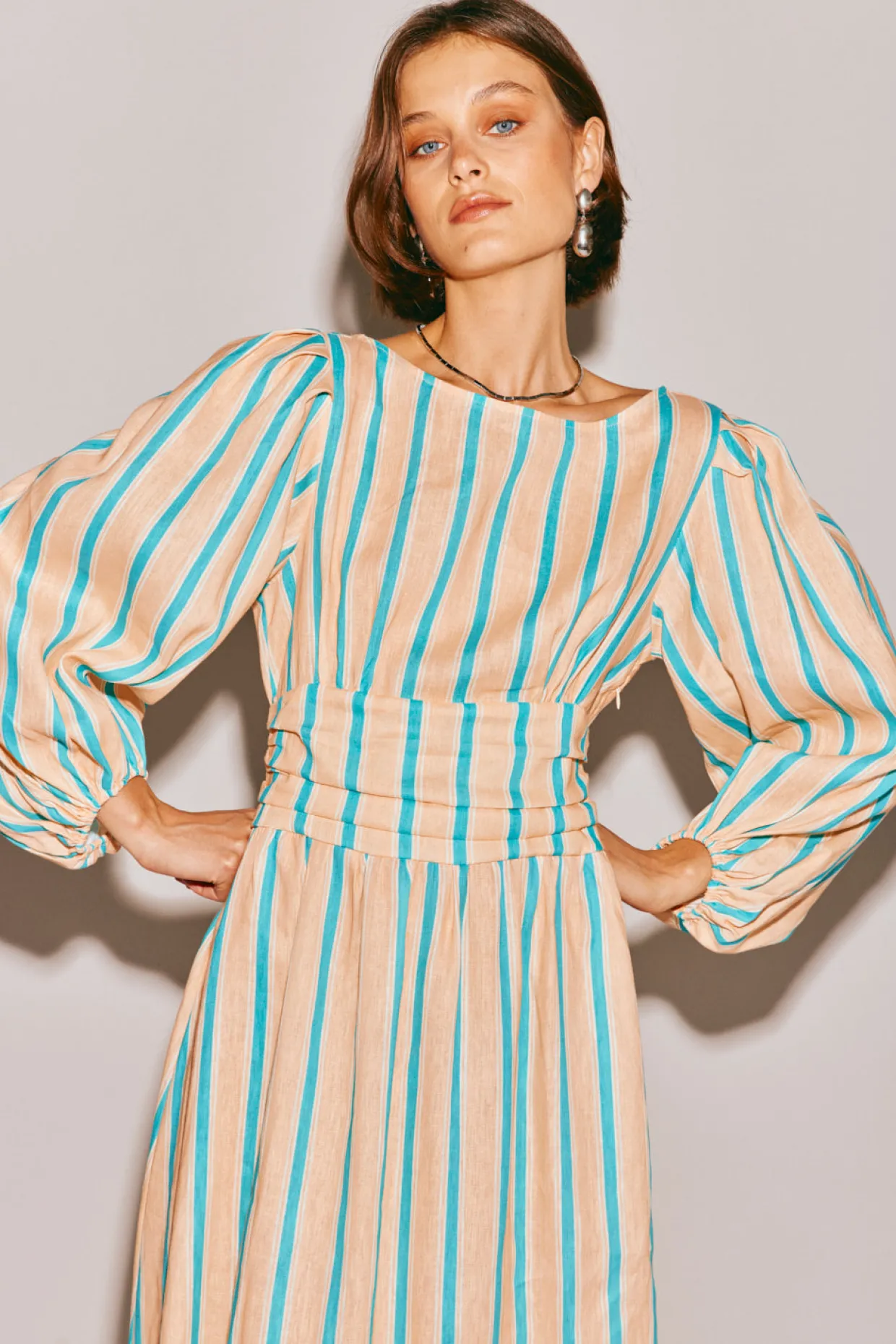 Tularosa Linen Midi Dress Spritz
